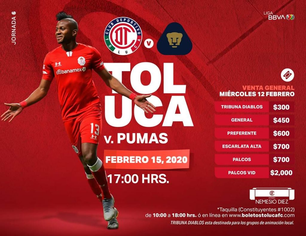 Toluca Fc Vs Pumas Precios Horario Y Posible Alineacion [ 791 x 1024 Pixel ]