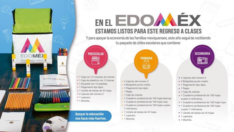 Comienza la entrega de útiles escolares en el Estado de México