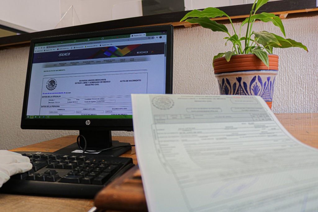 La correciónde los datos deun acta de nacimiento se puede hacer en línea