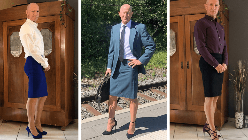 Para probar que la ropa no tiene género, Ingeniero casado y con hijos viste falda y tacones al trabajo