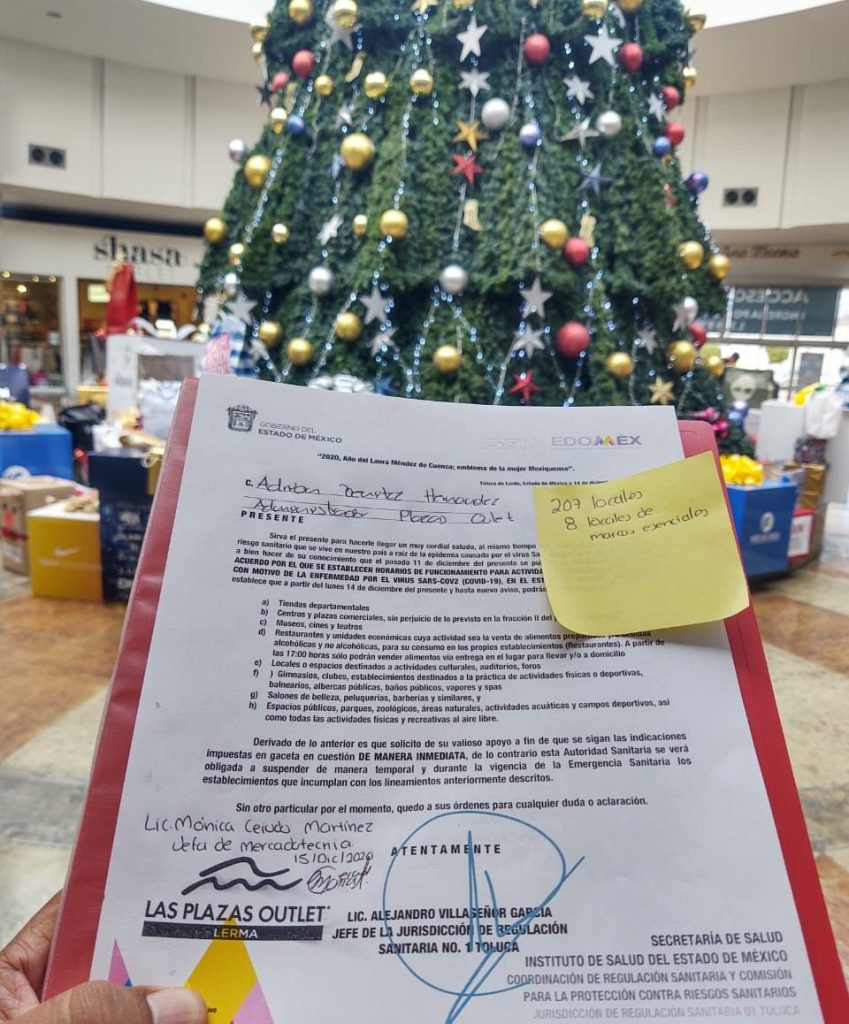 Tiendas departamentales y negocios no esenciales son suspendidos
