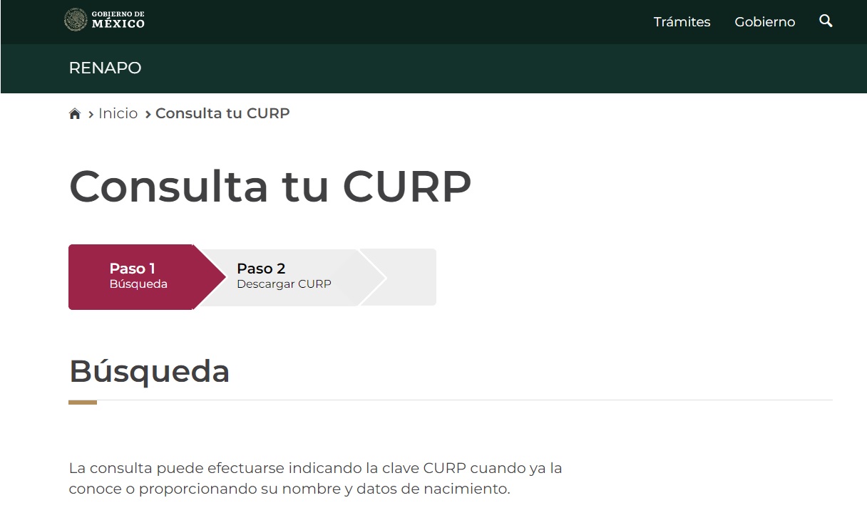 Cómo puedo consultar mi CURP gratis por internet