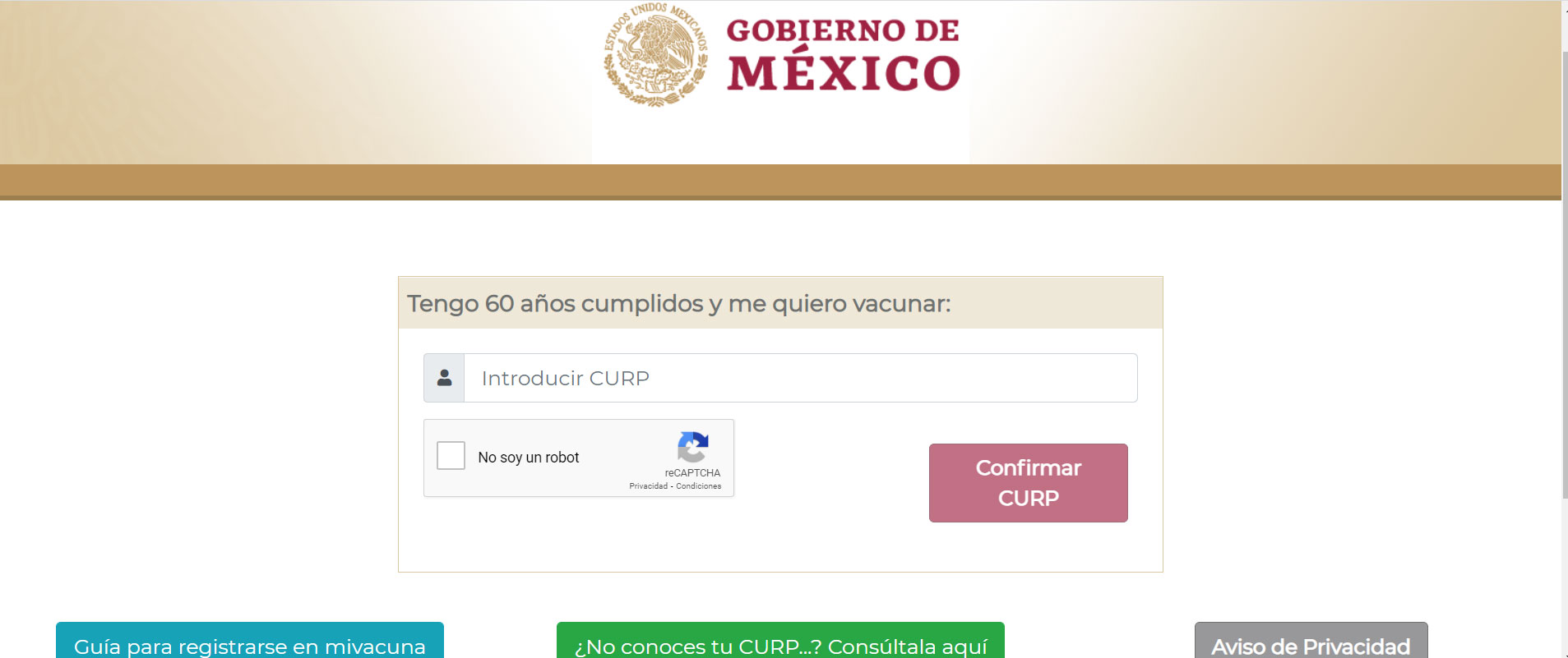 El portal Mi Vacuna es para que las personas mayores de 60 años se registren y puedan recibir la vacuna contra el COVID-19