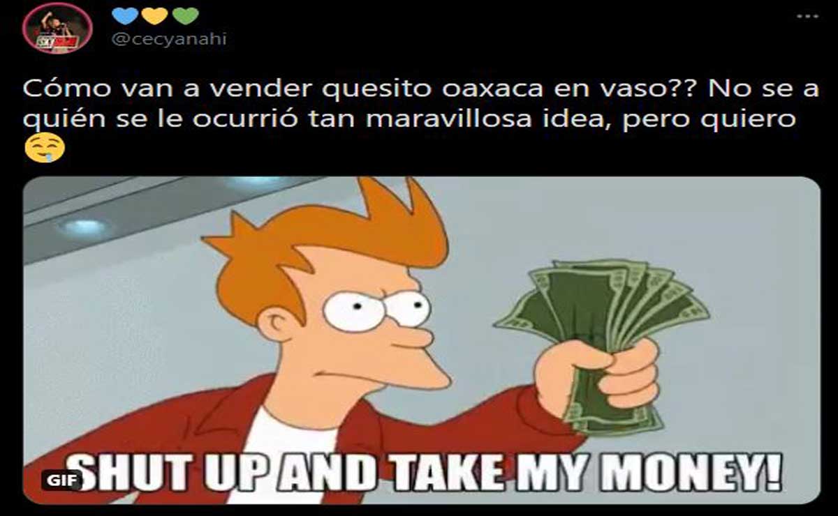 Mini Quesito Oaxaca publicación de toma todo mi dinero.