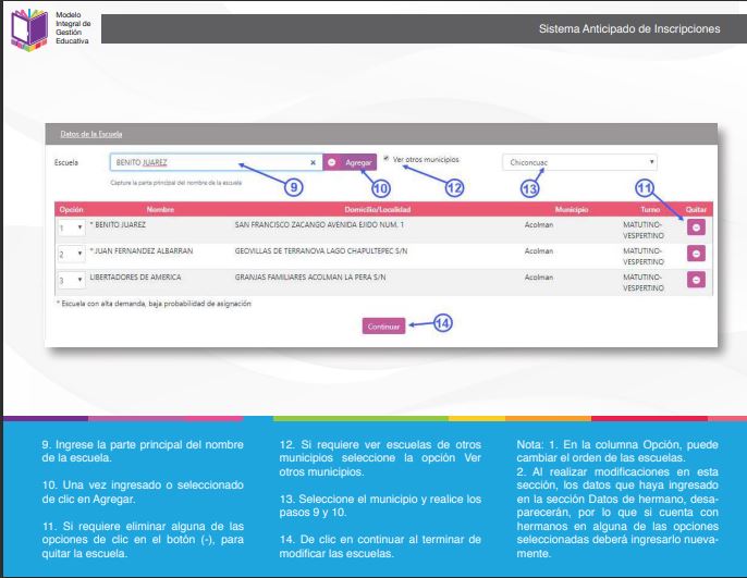 SAID Edomex captura de pantalla del manual de como modificar tus datos.