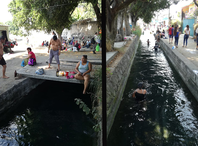 Canal de Atlacomulco, lugar donde familias disfrutan sus vacaciones