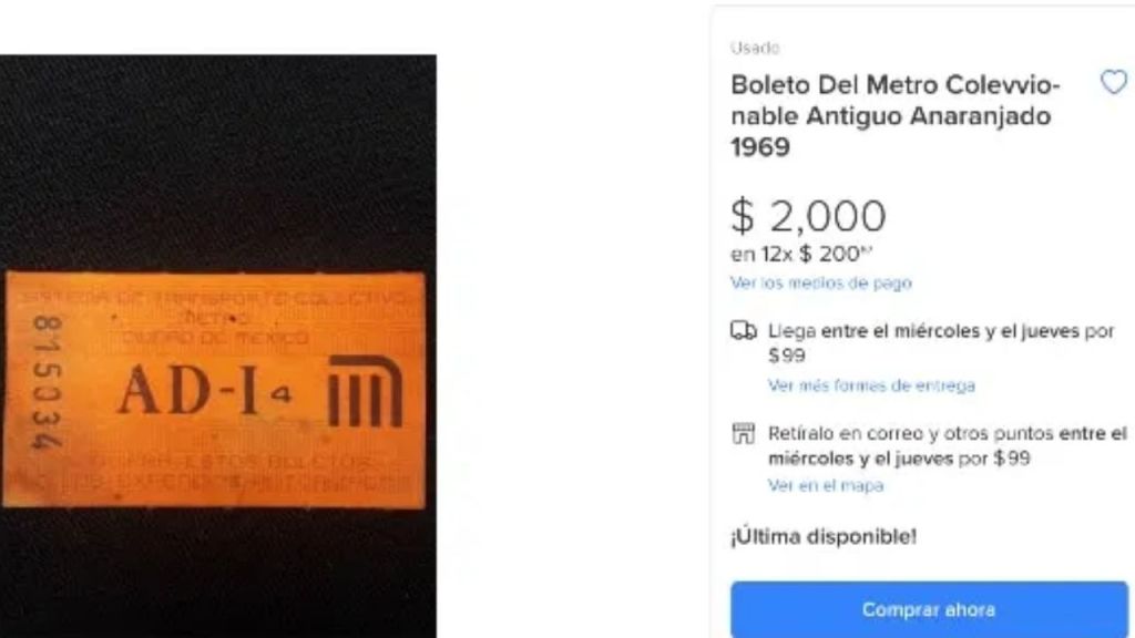 existen boletos que resultan atractivos para los coleccionistas. Este es el caso de boleto del Metro de la CDMX de 1969, el cual aumentó de valor por sus características.