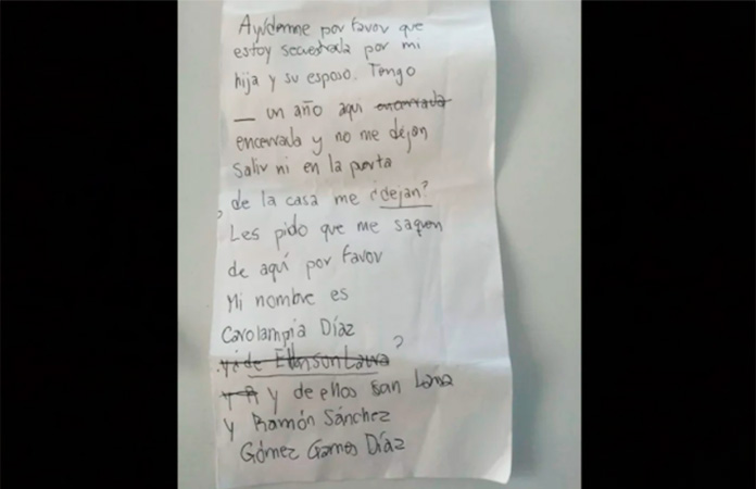 Carta de auxilio de la señora de la Tercera edad