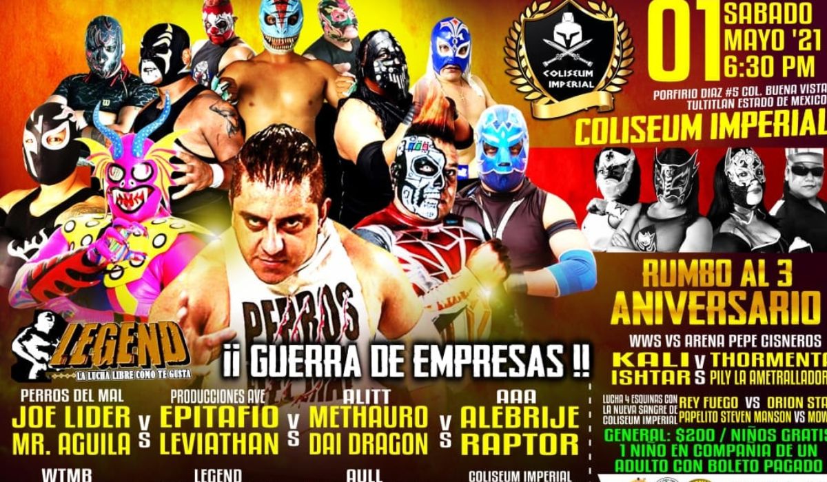 Las arenas de Lucha libre volveran a recibir publico en varias arenas del territorio