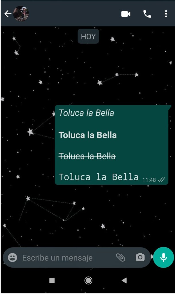 conoce el truco de whatsapp para cambiar la letra