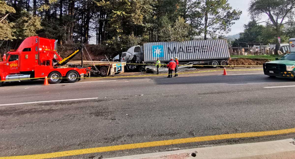 El accidente de hoy en la carretera México-Toluca