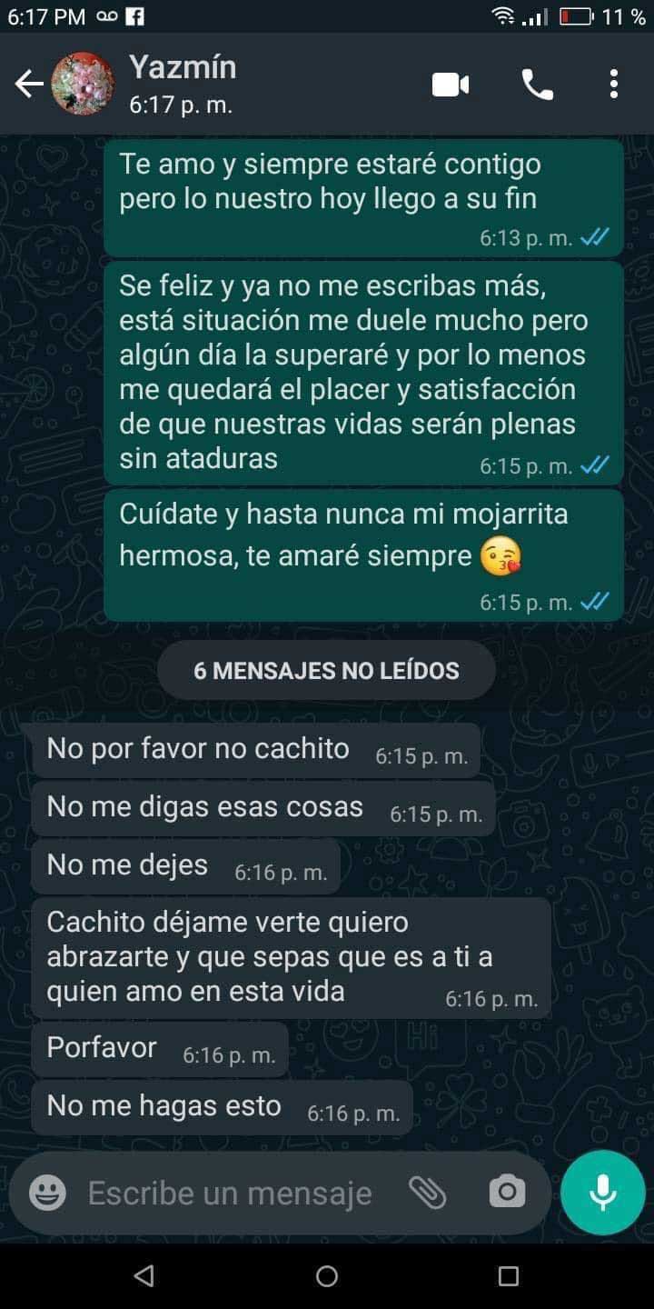 El hombre le desea lo mejor a la mujer aunque la mujer no quiere perderlo todo por la foto que publicó un medio de comunicación