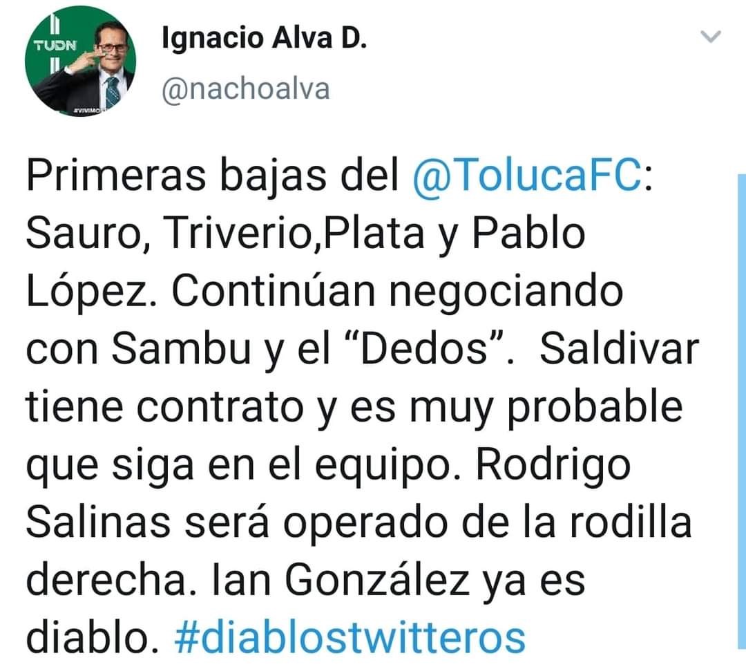 Los diablos terminan su participación en la liguilla y ya hay bajas en el equipo