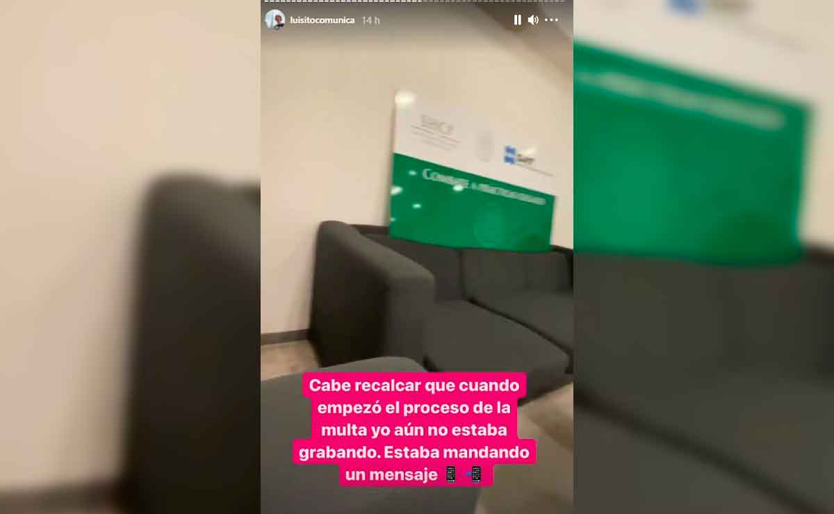 Lusito Comunica paga multa de 6 mil pesos por usar telefono.