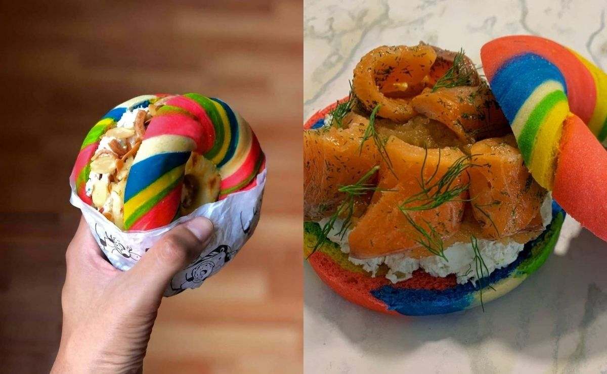 Rainbow Bagels ha reinventado los tradicionales bagels de jamón y queso para crear nuevos sabores como mermelada de vino blanco.