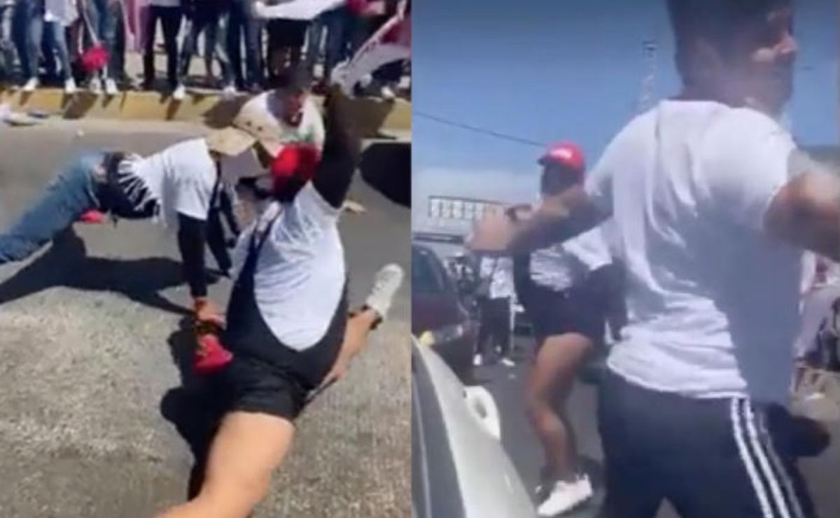 En la grabación se observa a simpatizantes de ambos bandos bailando al ritmo de De Reversa Mami, canción que hiciera muy famosa "El Símbolo".