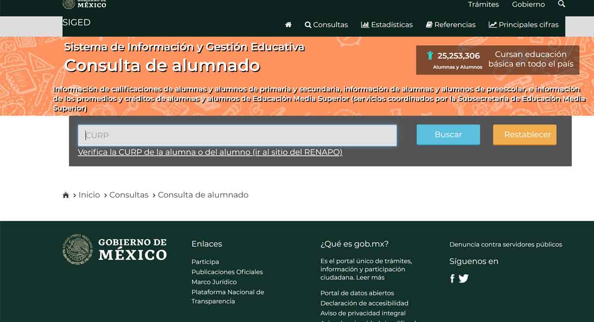 siged cuál es la platafomra para sacar las boletas de calificaciones estado de méxico
