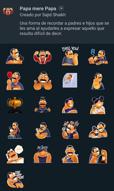 como descargar los stiker de whatsapp para festejar a papá en su día