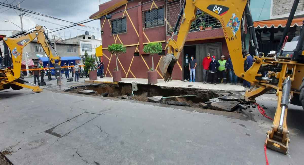 nuevo socavón de iztapalapa en la CDMX