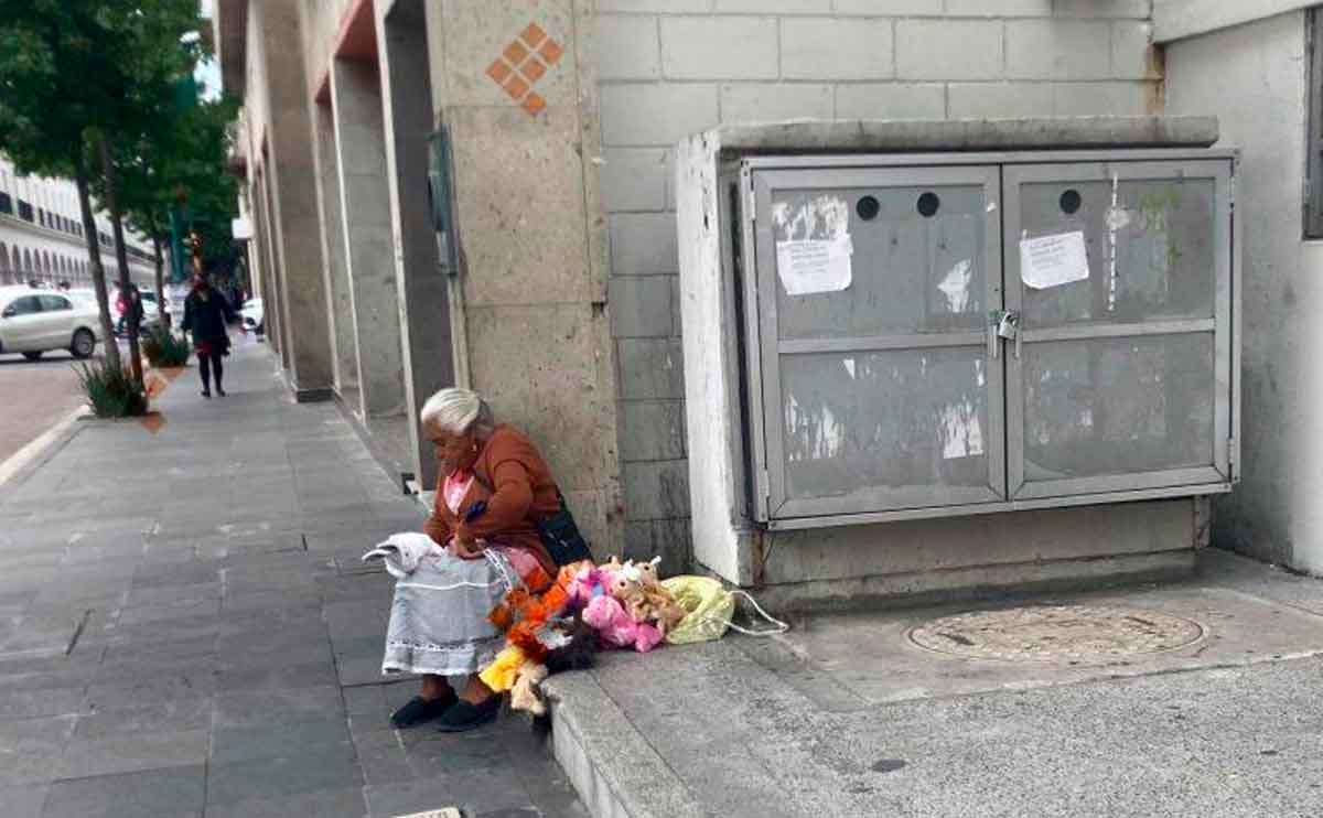 Abuelita lucha por vender sus títeres en Toluca y se vuelve noticia viral