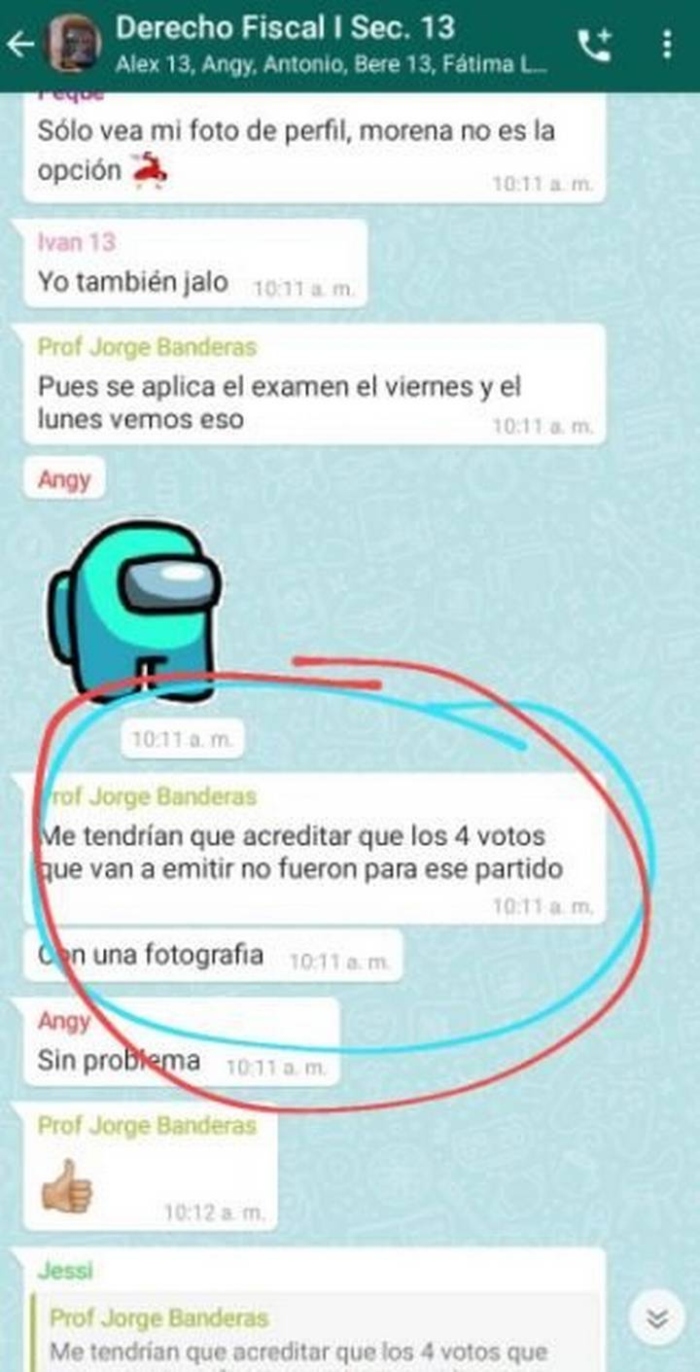 Profesor promete "10" a sus alumnos a cambio de no votar por Morena