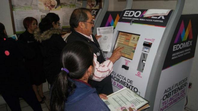 Tramita tu acta de nacimiento de manera rapida, sencilla y segura en los cajeros en toluca