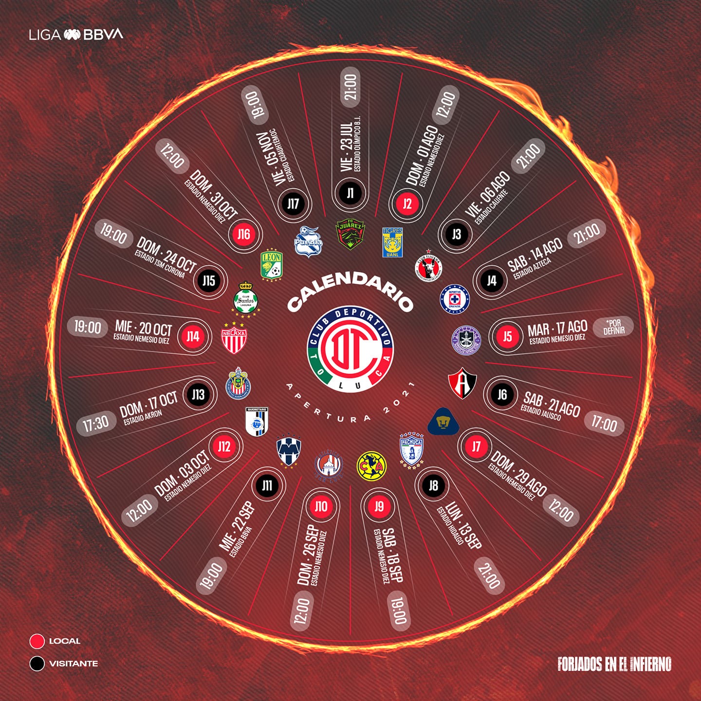 Calendario Diablo: El cuadro escarlata hará sentir el infierno en ocho partidos como local