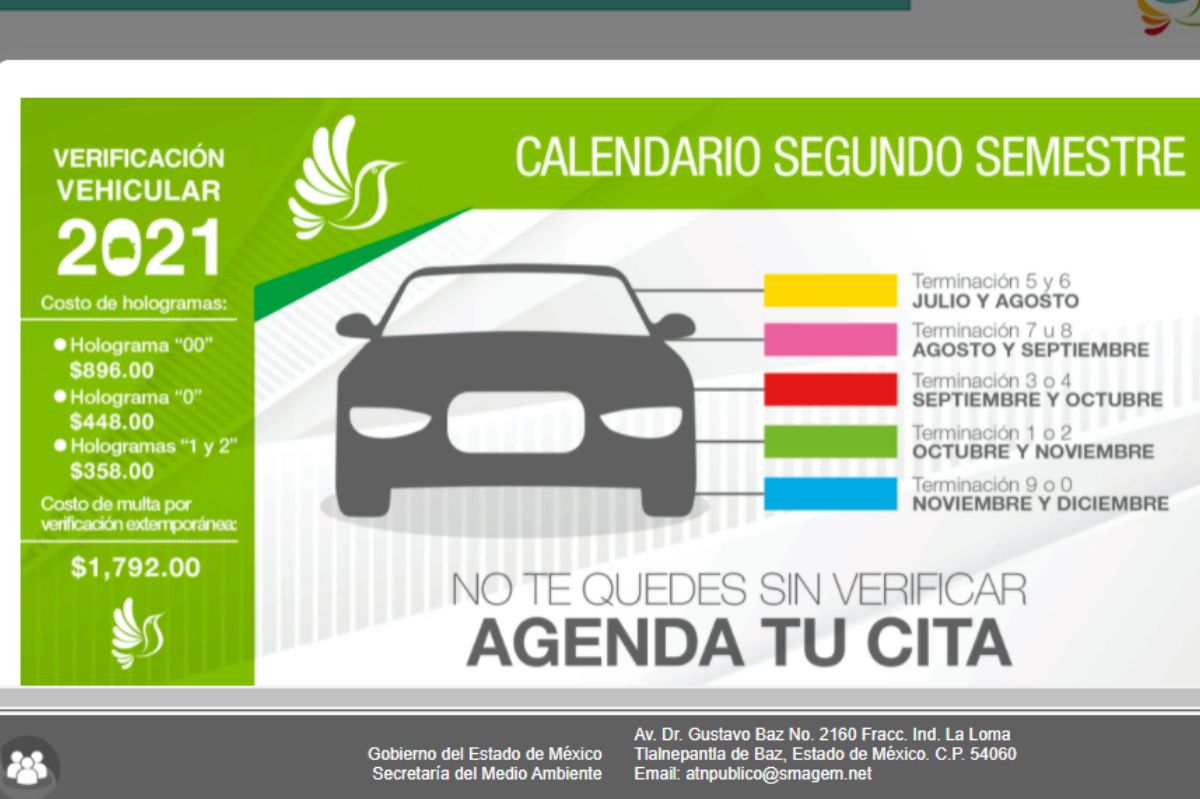 Verificación segundo semestre EdoMéx 2021: ¿Qué autos deben verificar en julio?