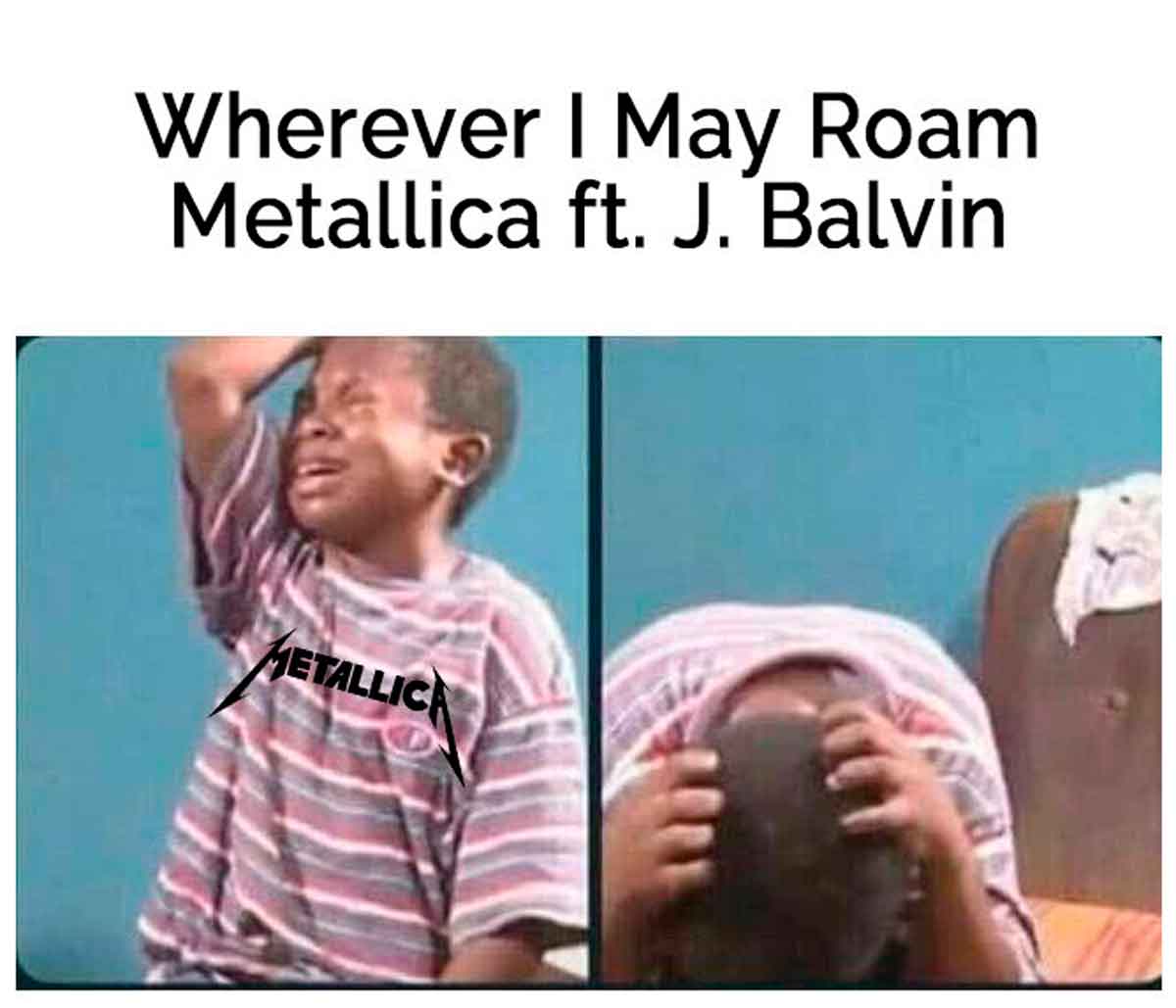 Se burlan con memes de metaleros por la colaboración de J Balvin y Metallica
