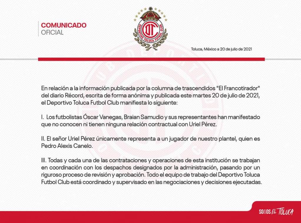 ¿Estafaron a Toluca FC con refuerzos para torneo 2021?