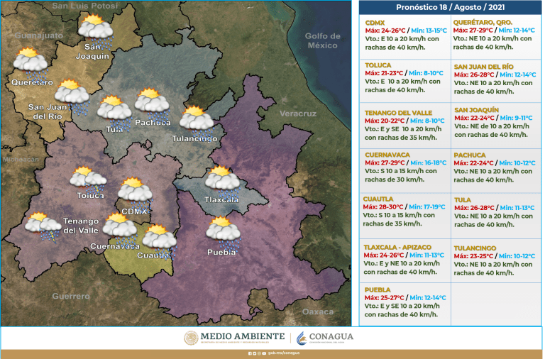 ¿Sabes cómo estará el clima en Toluca?, la CONAGUA ...