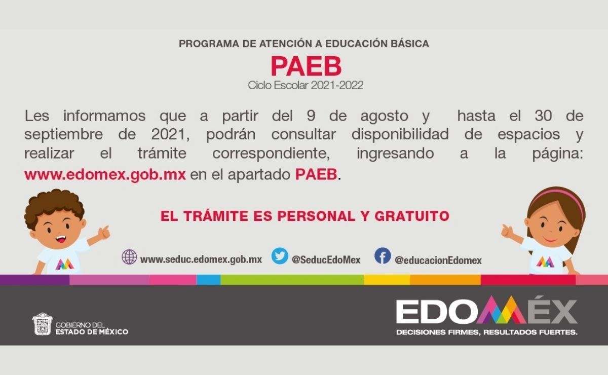 Paeb Edomex 20212022 ¿Cómo cambiar a mi hijo de turno o